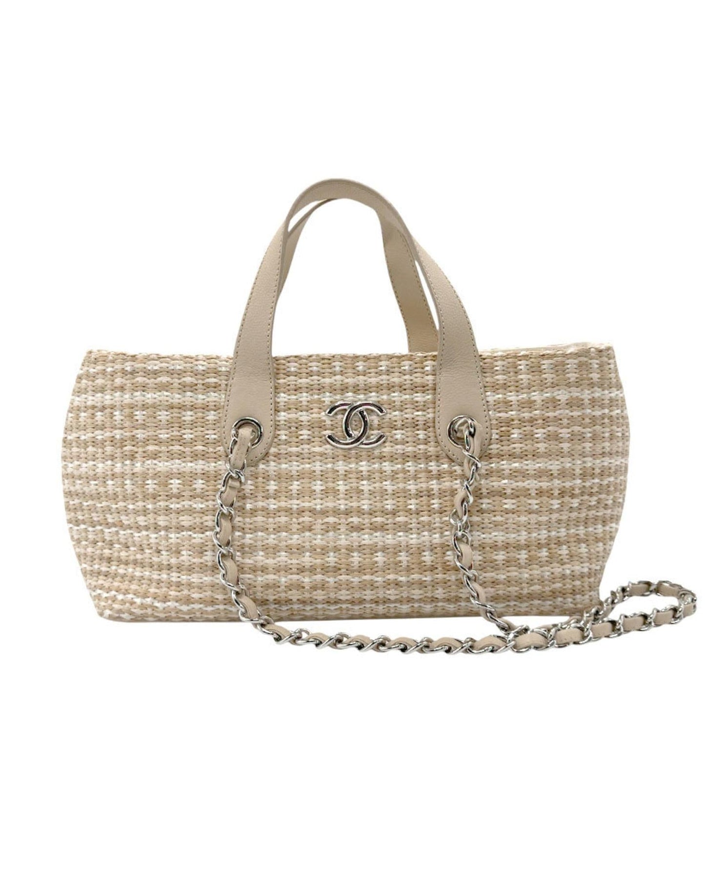Chanel Raffia Tote Bag Beige Summer Style