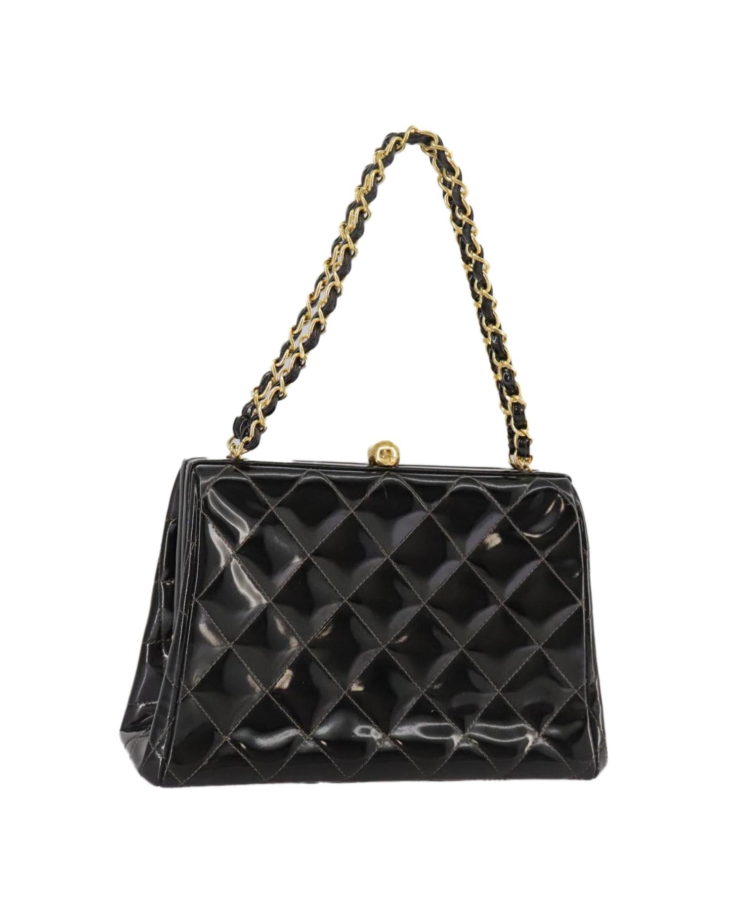 Chanel Vintage Patent Leather Quilted Bag