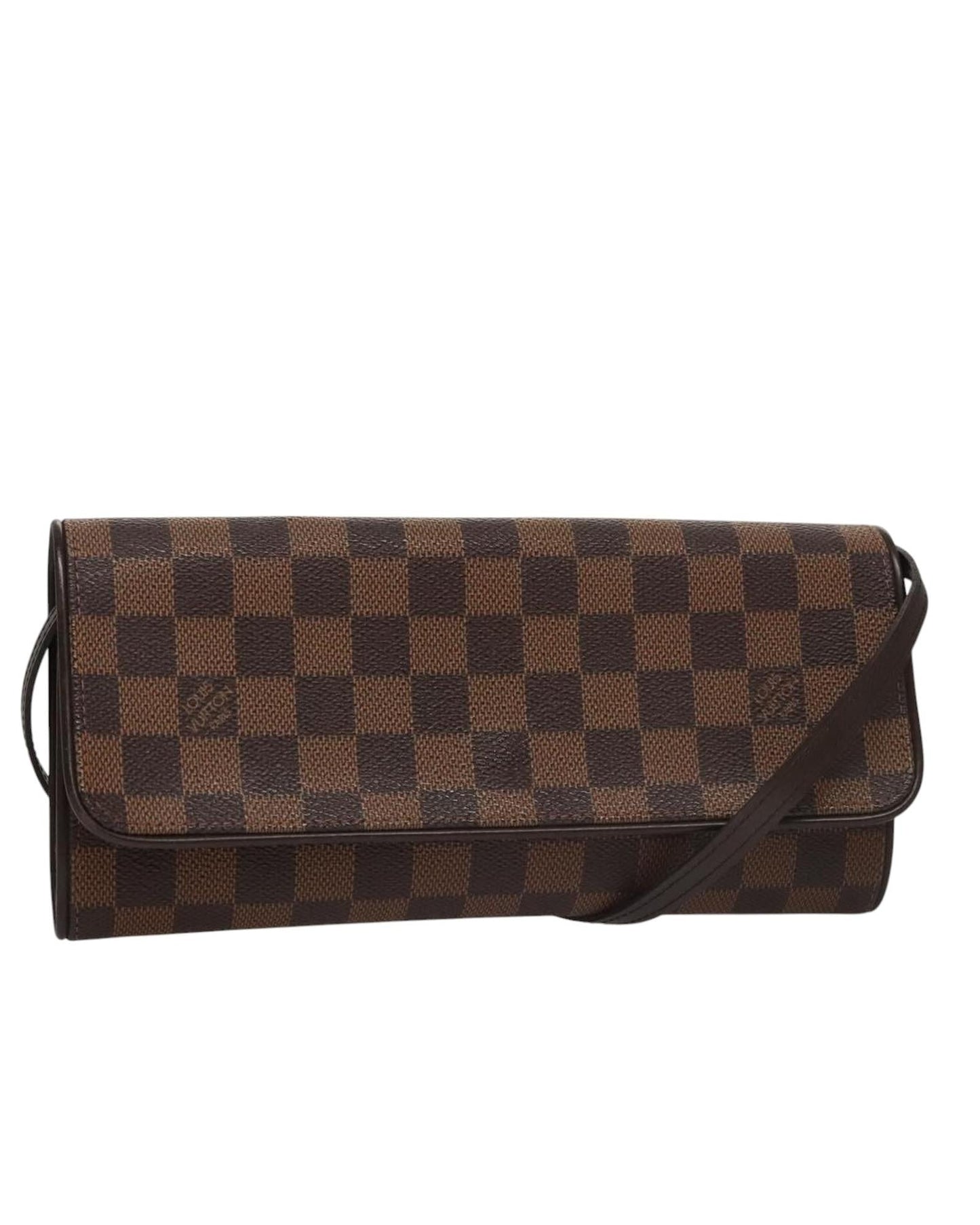 Louis Vuitton Twin Canvas Shoulder Bag with Good Condition and Slightly Rubbed Corners