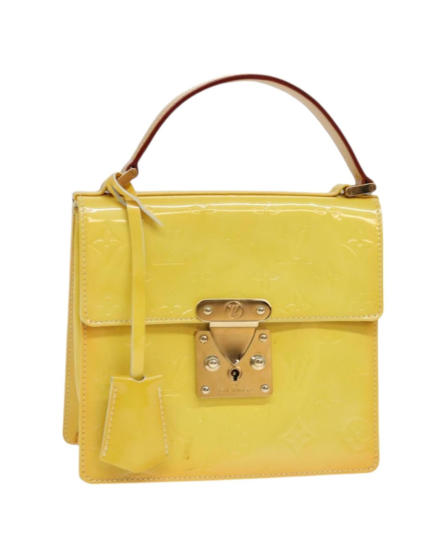 Lockit Patent Leather Handbag Yellow