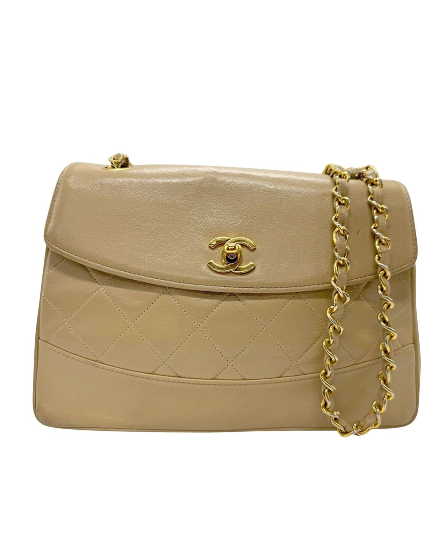 Chanel Classic Flap Bag Beige Lambskin