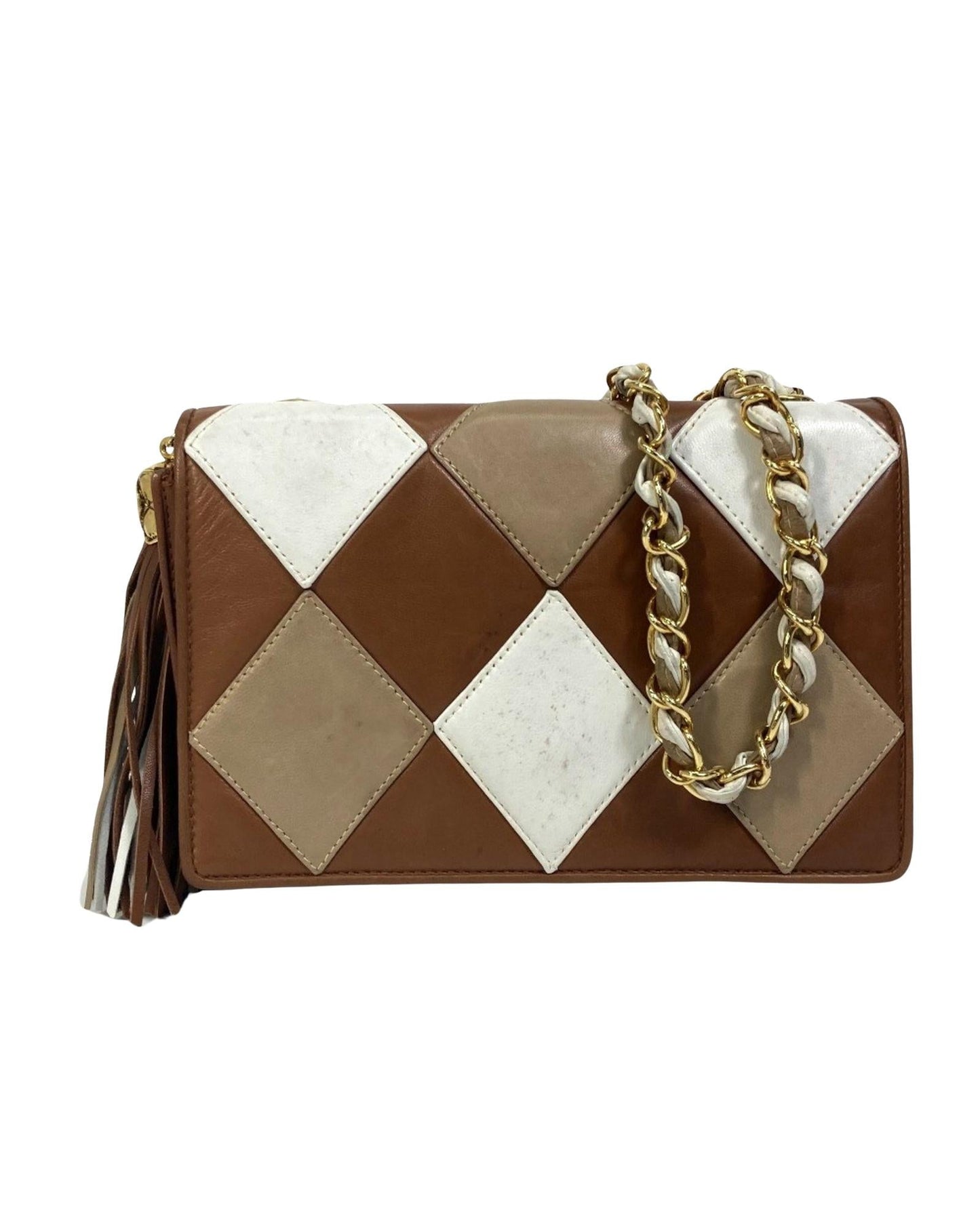 Chanel Multicolor Leather Quilted Bag Chain Strap
