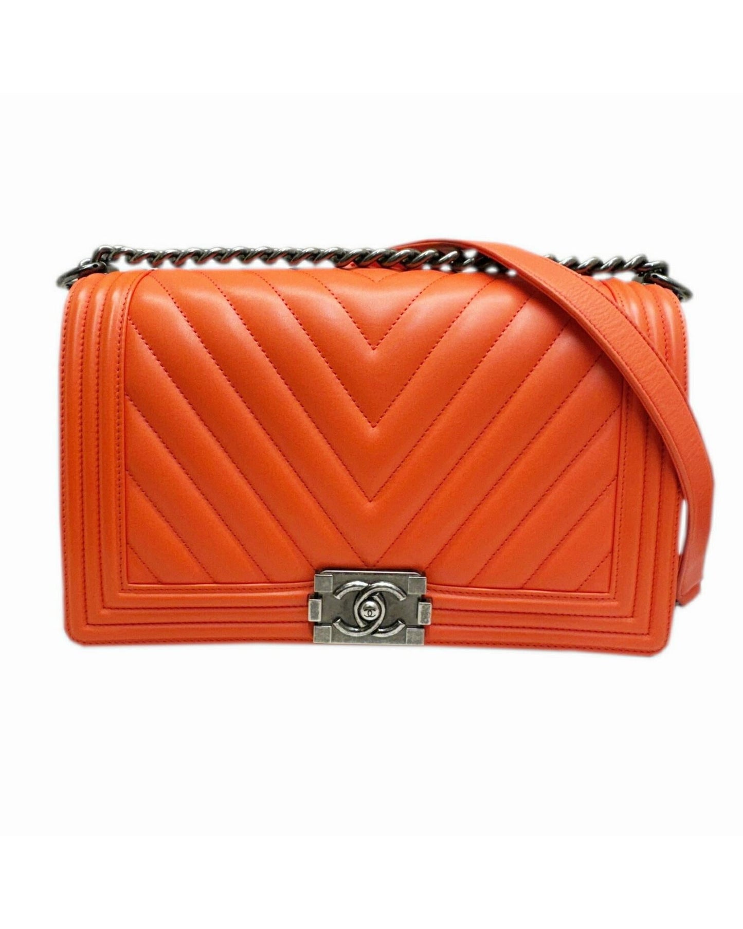 Chanel Boy Chanel Chevron Quilted Lambskin Bag
