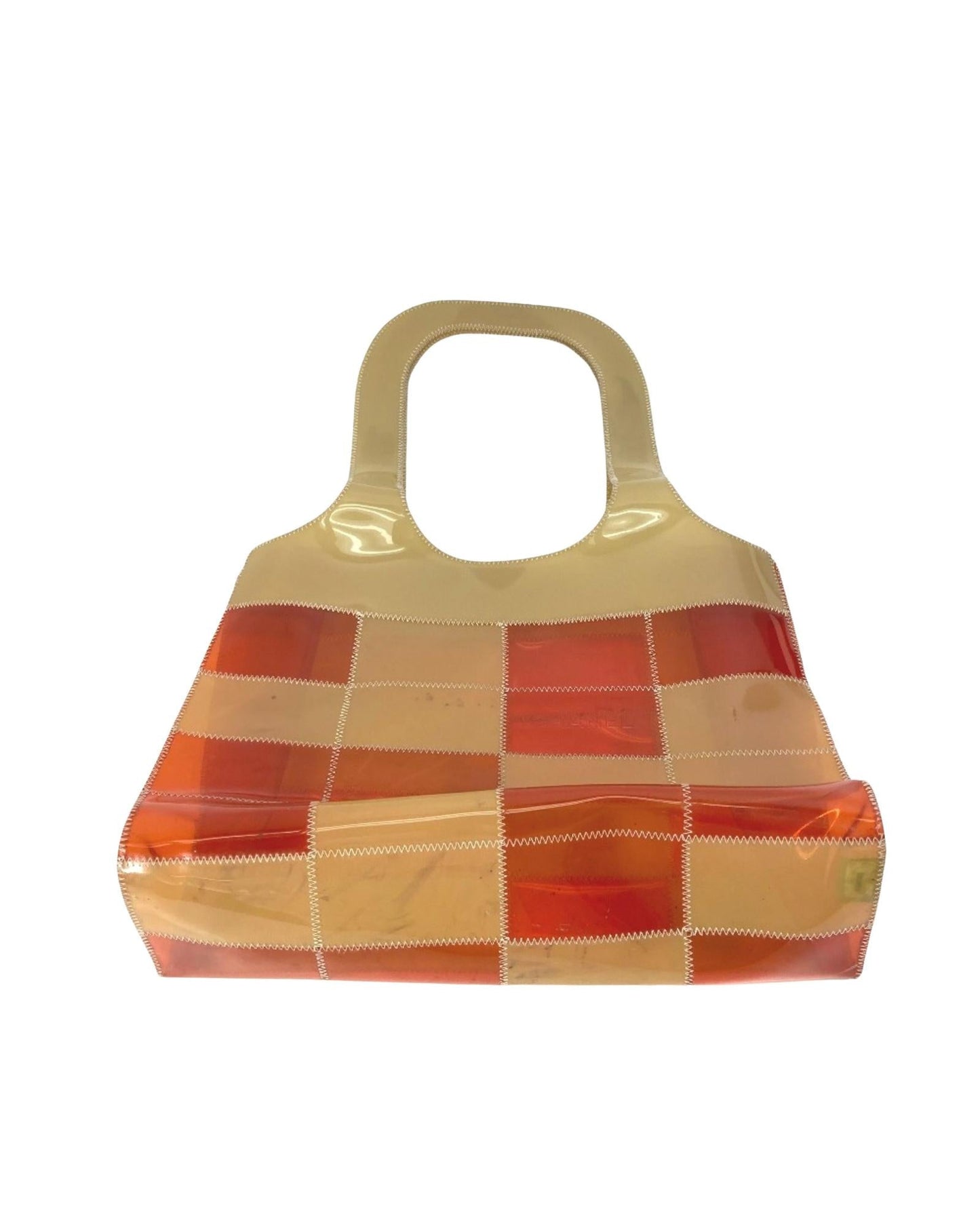 Chanel Patchwork Tote Bag Beige and Orange