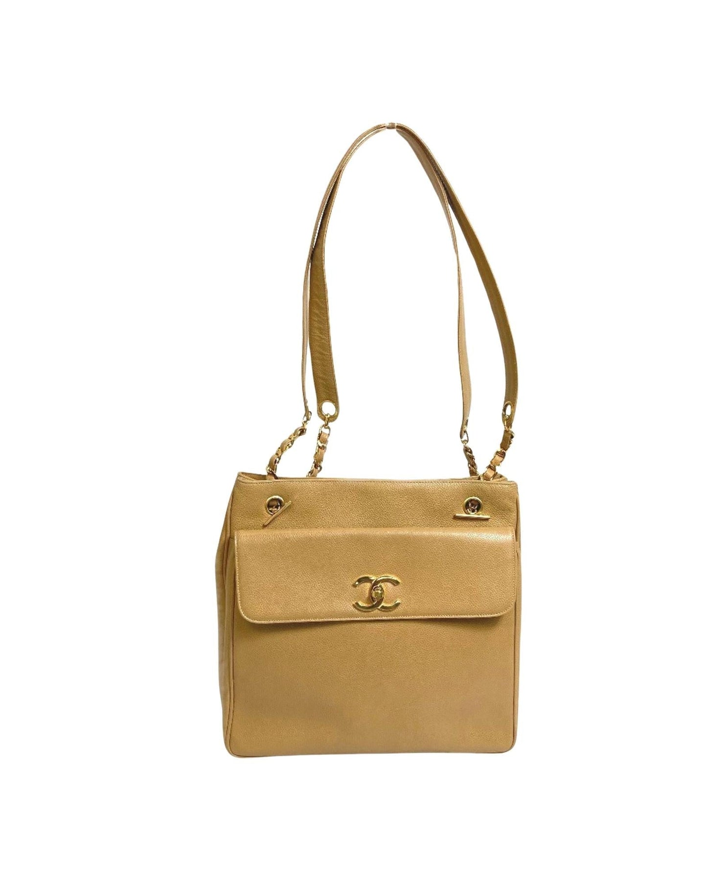 Chanel Classic Flap Bag Beige Leather