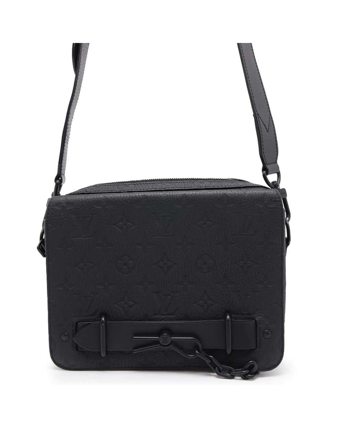 Leather Steamer Bag with Shoulder Strap