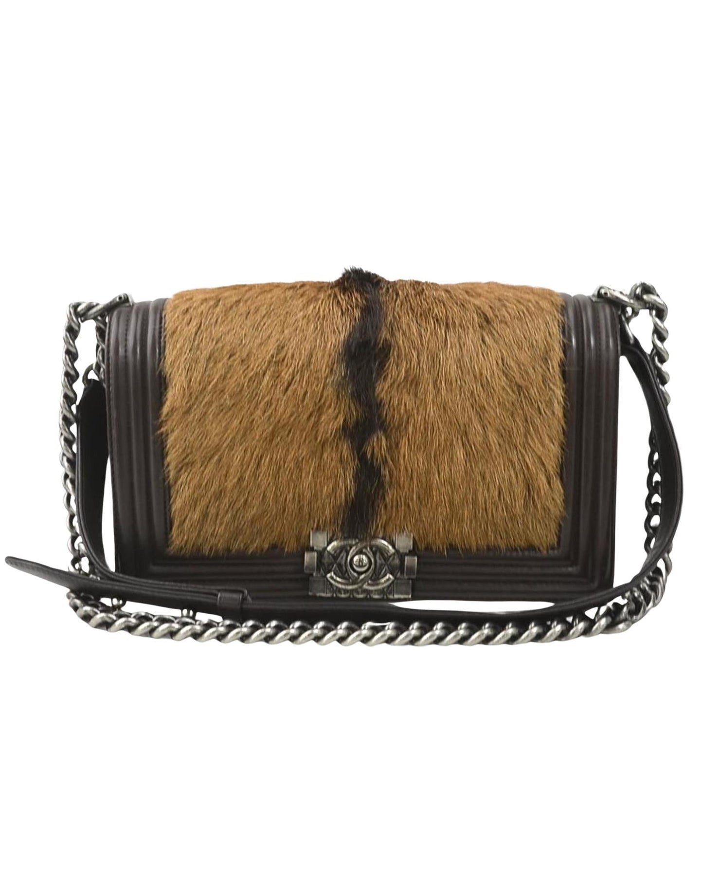Chanel Boy Chanel Hair Calfskin Shoulder Bag