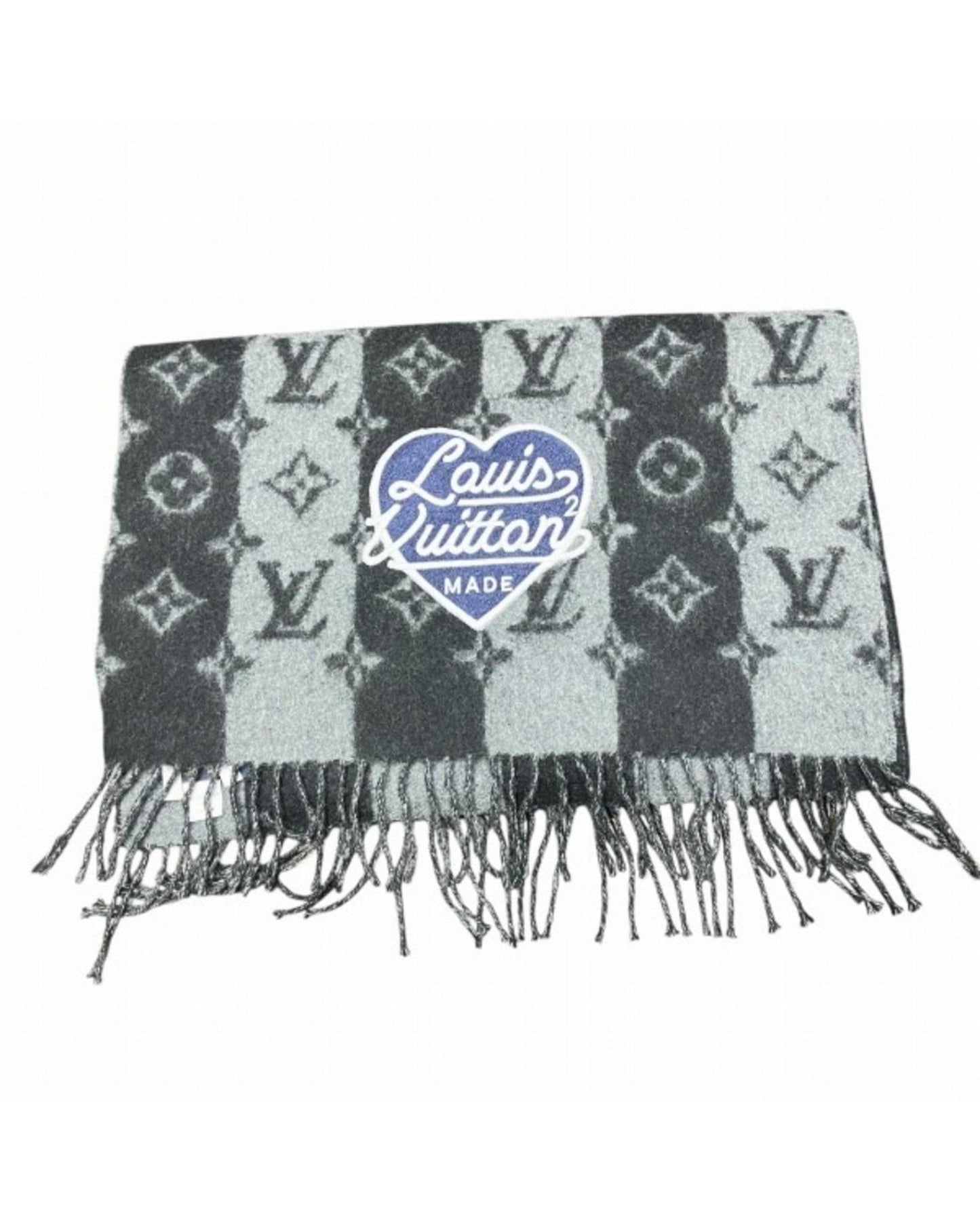 LV Monogram Scarf GreyBlack