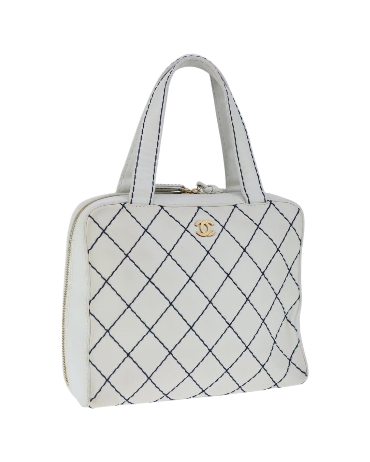 Chanel Stitched Leather Tote Bag