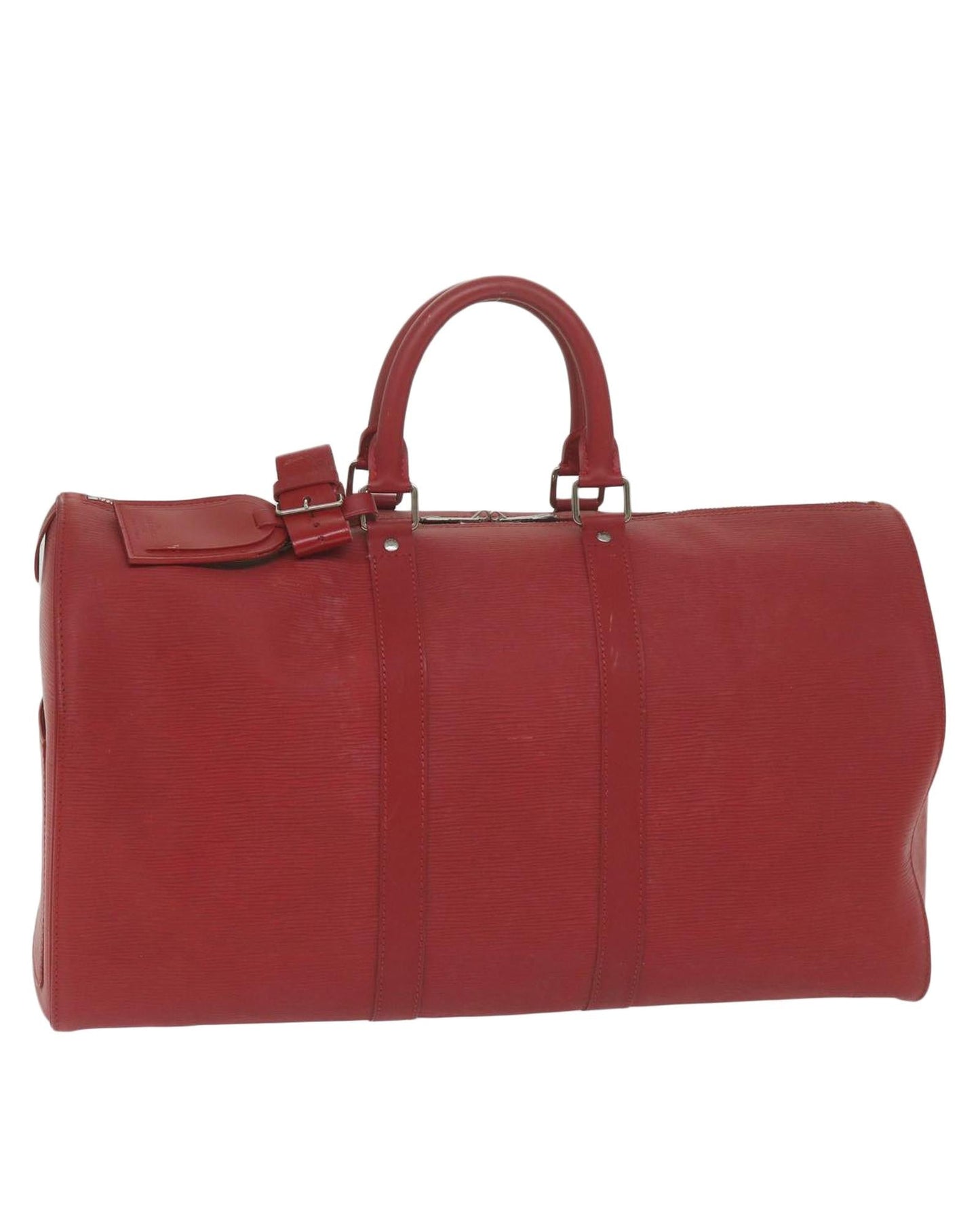 Vintage Epi Leather Travel Bag with Gilded Metal Finishes