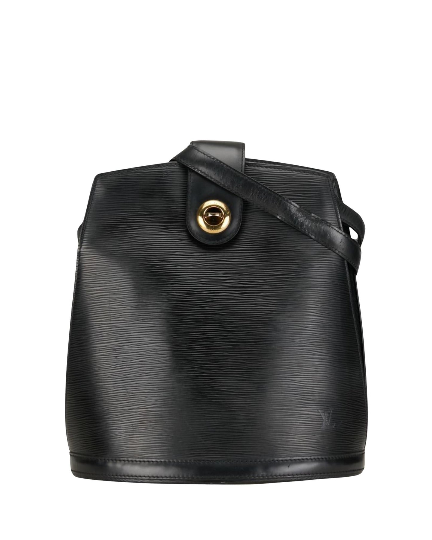 Black Leather Shoulder Bag with Clean Lines and Iconic Design