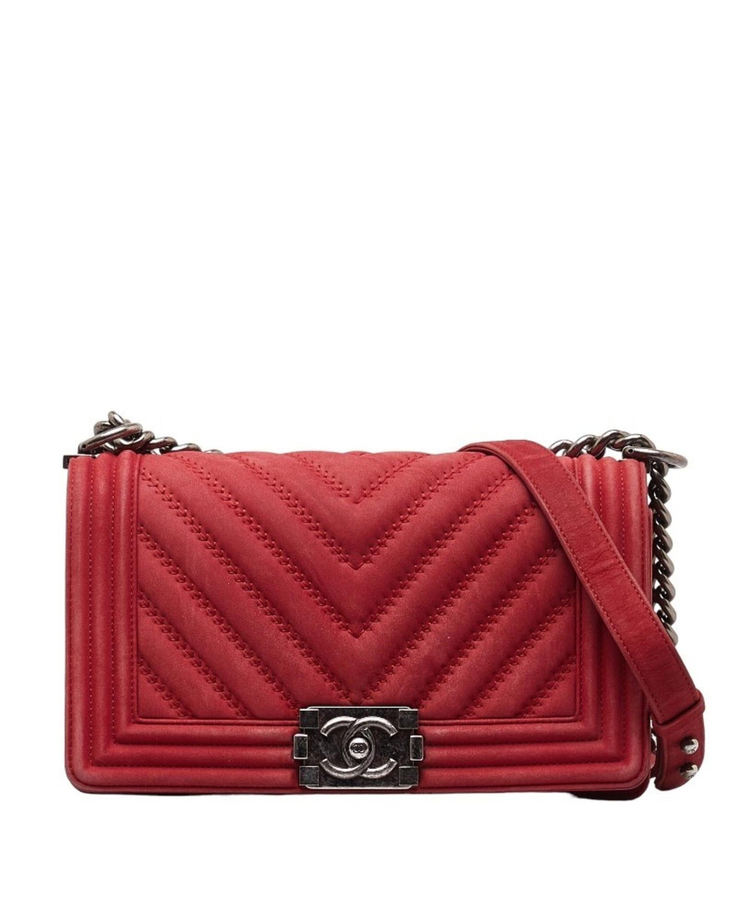 Chanel Boy Chanel Suede Quilted Shoulder Bag