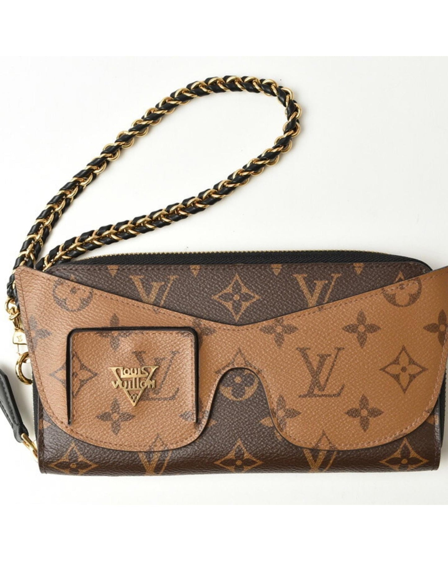 Monogram Reverse Canvas Snap Wallet