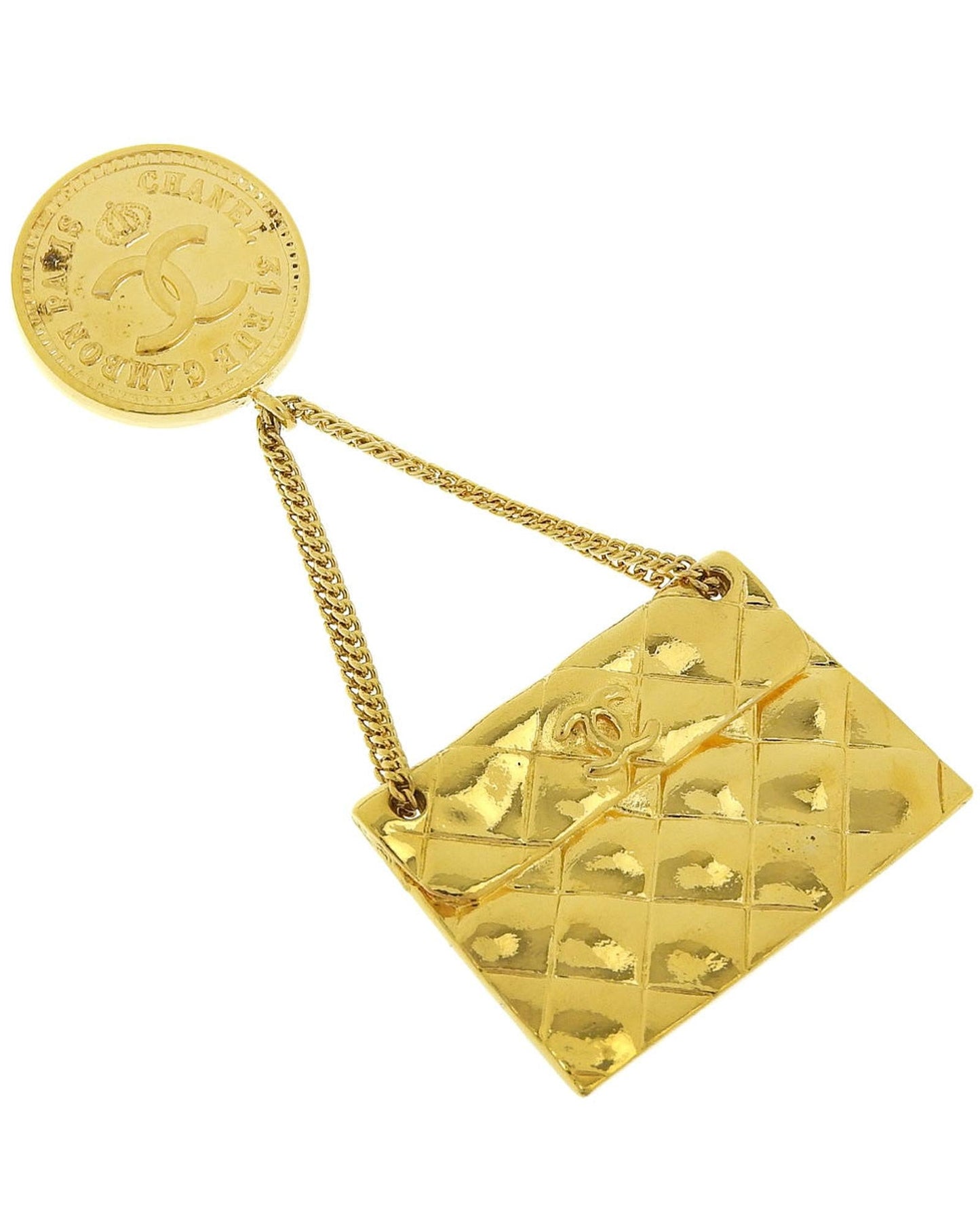 Chanel Chanel 19 Gold Handbag Pin