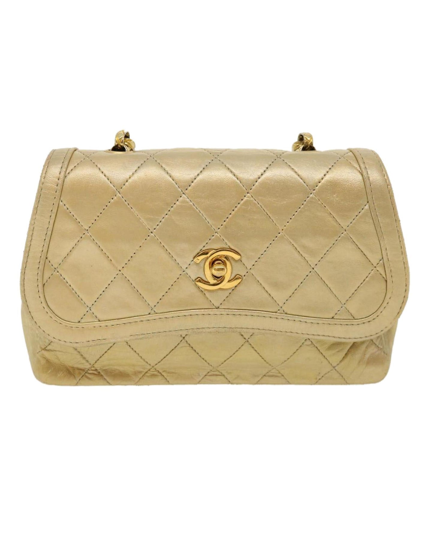 Chanel Timeless Shoulder Bag Gold Lambskin