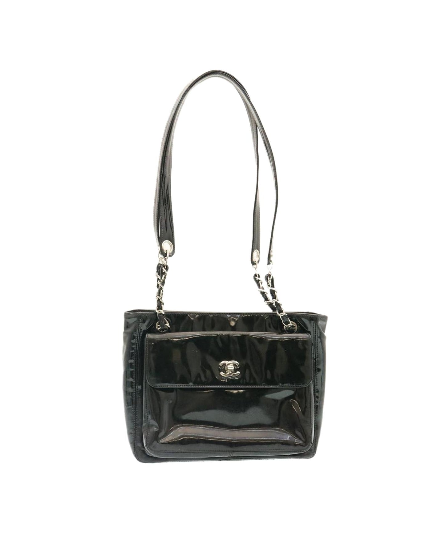Chanel Black Patent Leather Shoulder Bag by Chanel