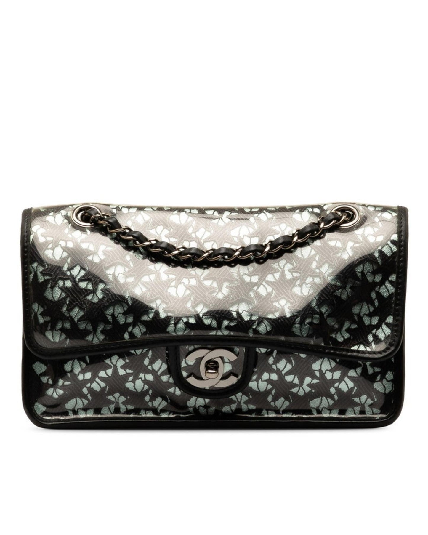 Chanel Classic Flap Bag LacePrint Patent Leather