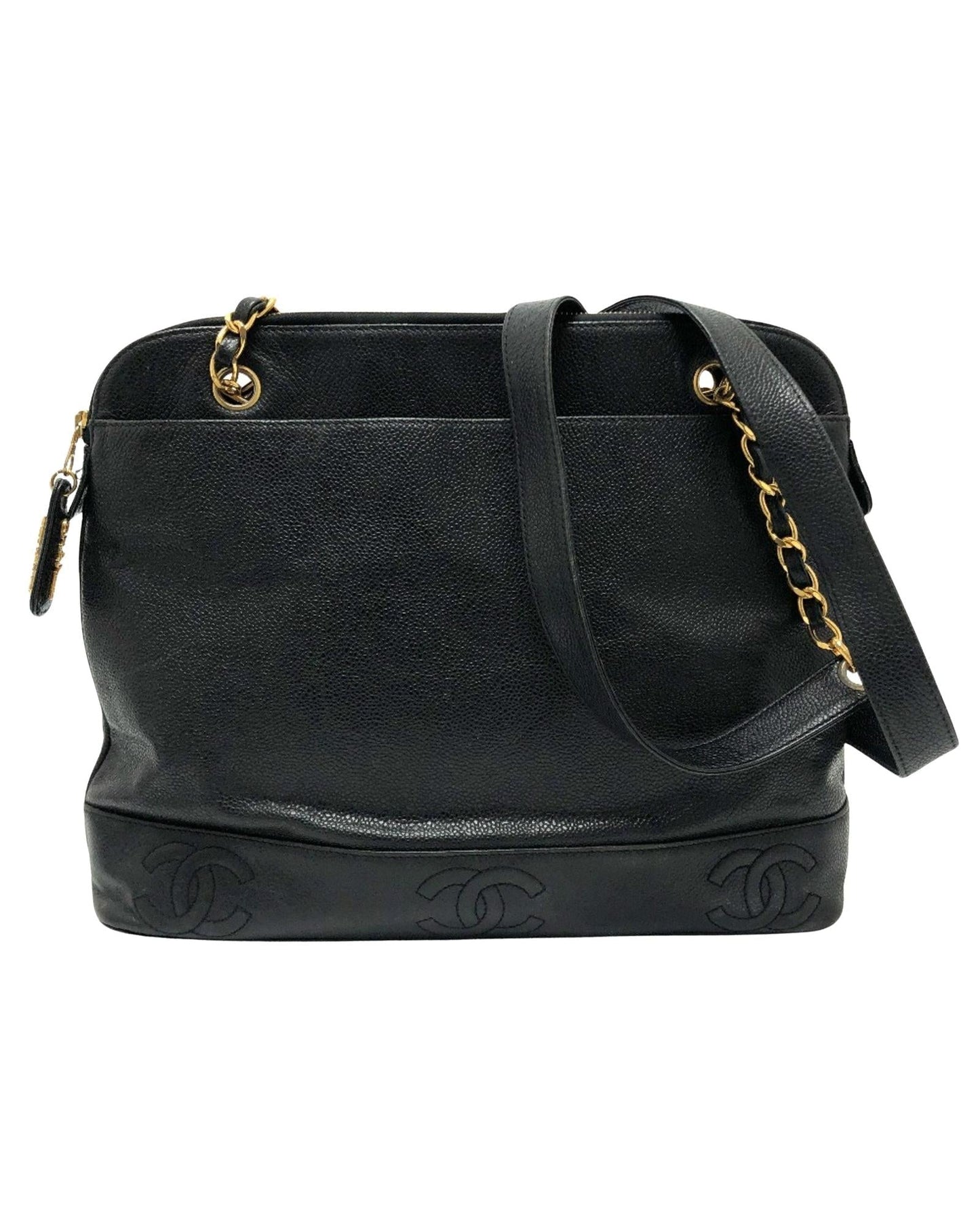 Chanel Triple Coco Leather Tote Bag