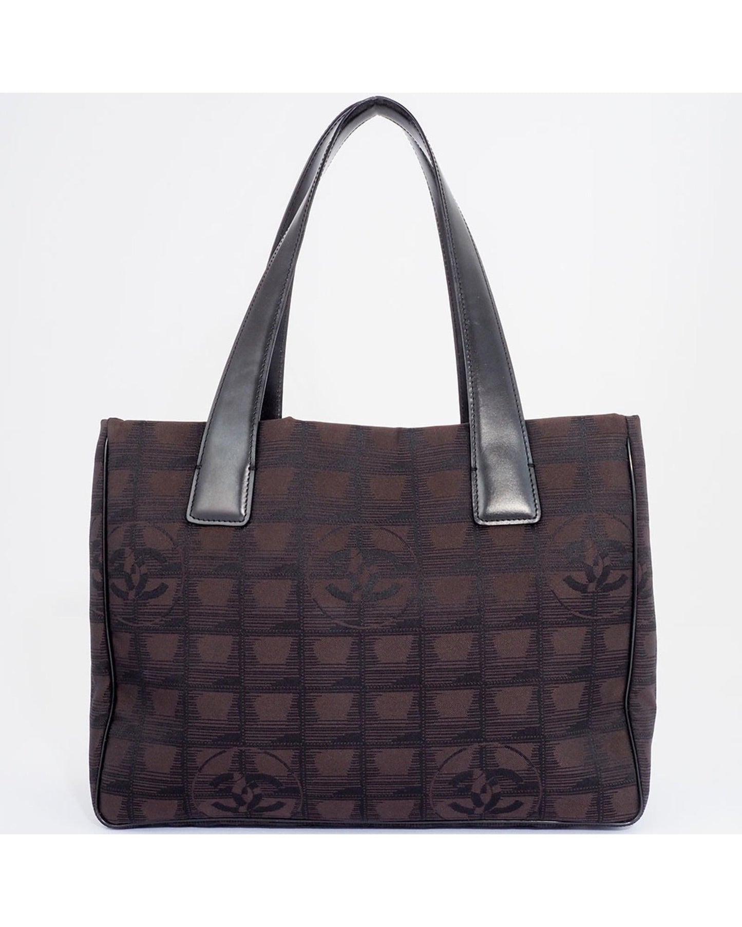 Chanel Geometric Pattern Tote Canvas Tote Bag