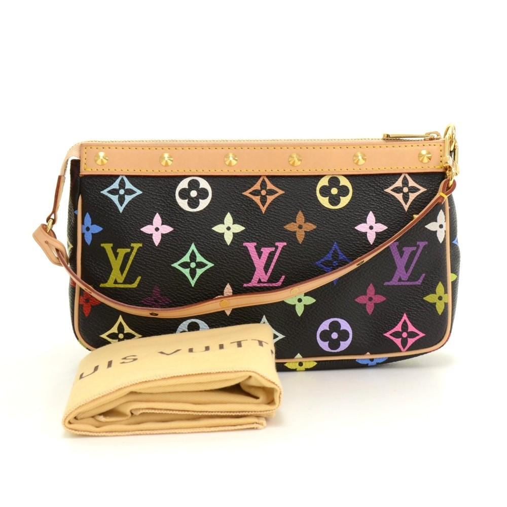 Louis Vuitto Pochette Accessoires Multicoloured Monogram Canvas Evening Bag