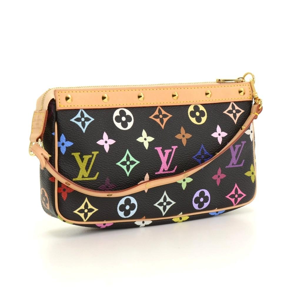 Louis Vuitto Pochette Accessoires Multicoloured Monogram Canvas Evening Bag