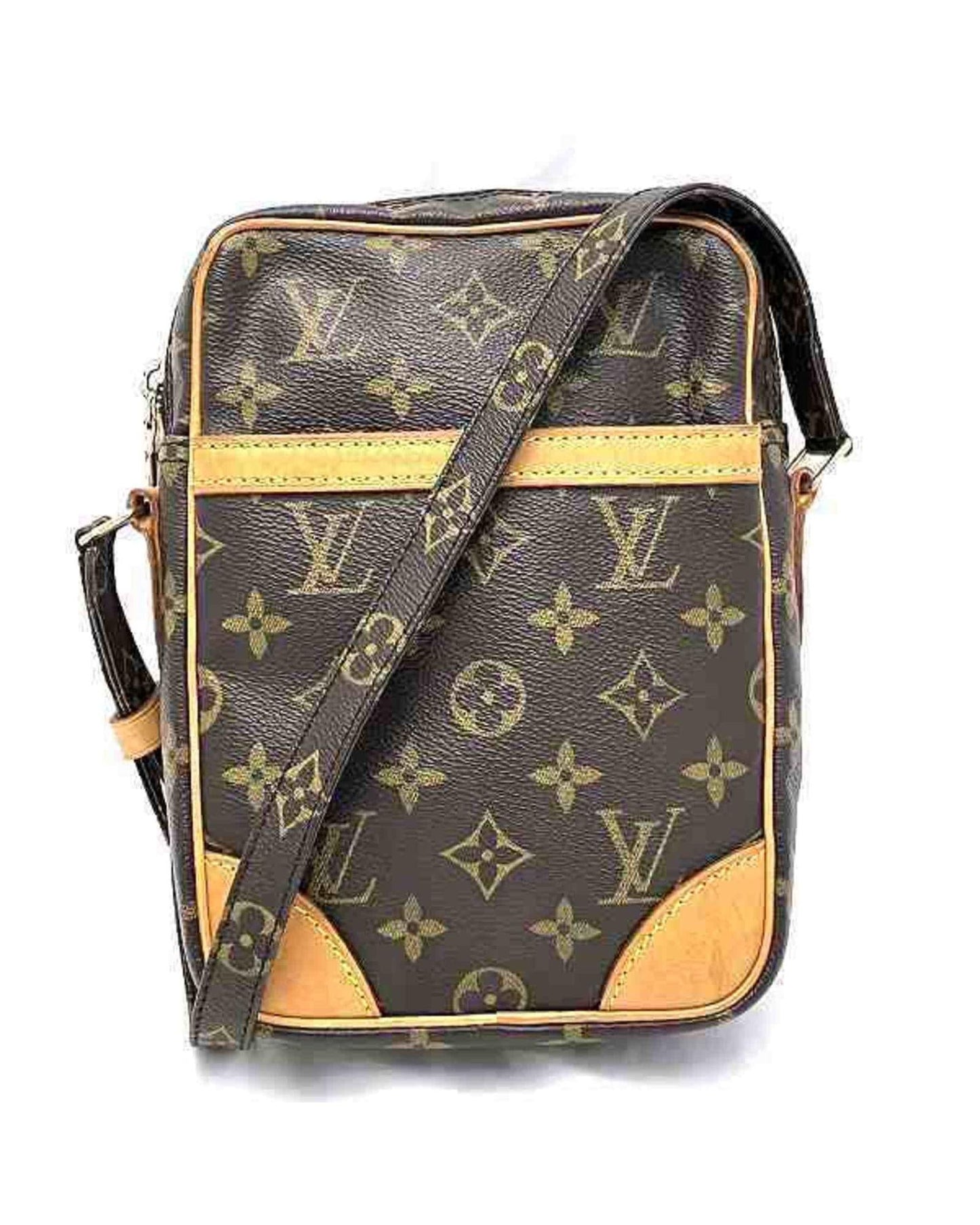 Canvas Shoulder Bag with Slight Rubbed Corners and Slight Scratches