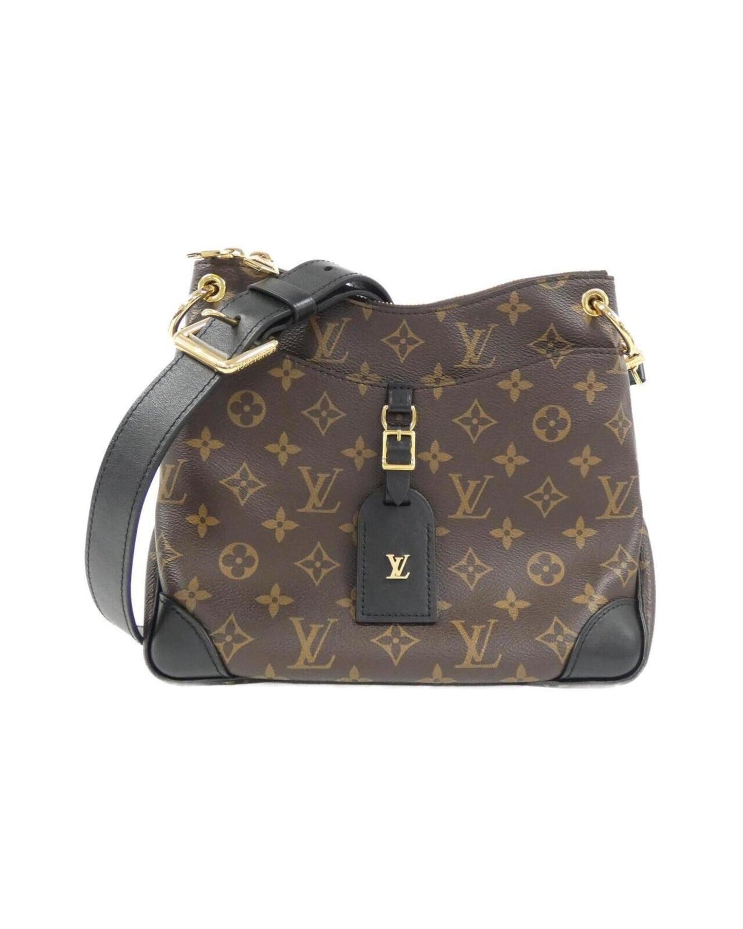Elegant Canvas Shoulder Bag with Name Tag