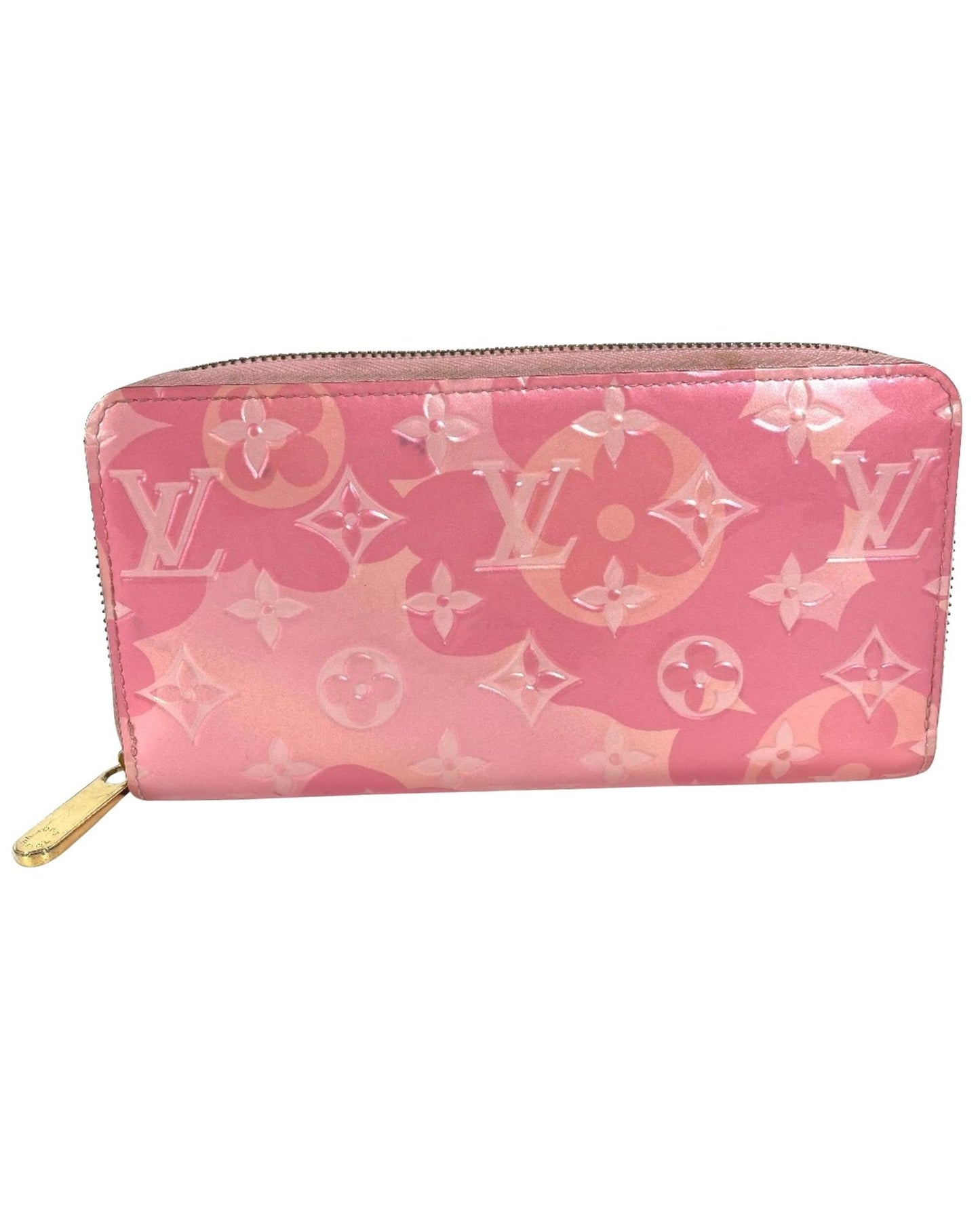 Patent Leather Zippy Wallet with Multiple Compartments