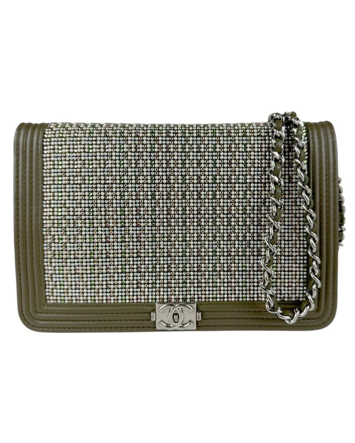 Chanel Leather Boy Flap Bag with Chain Strap
