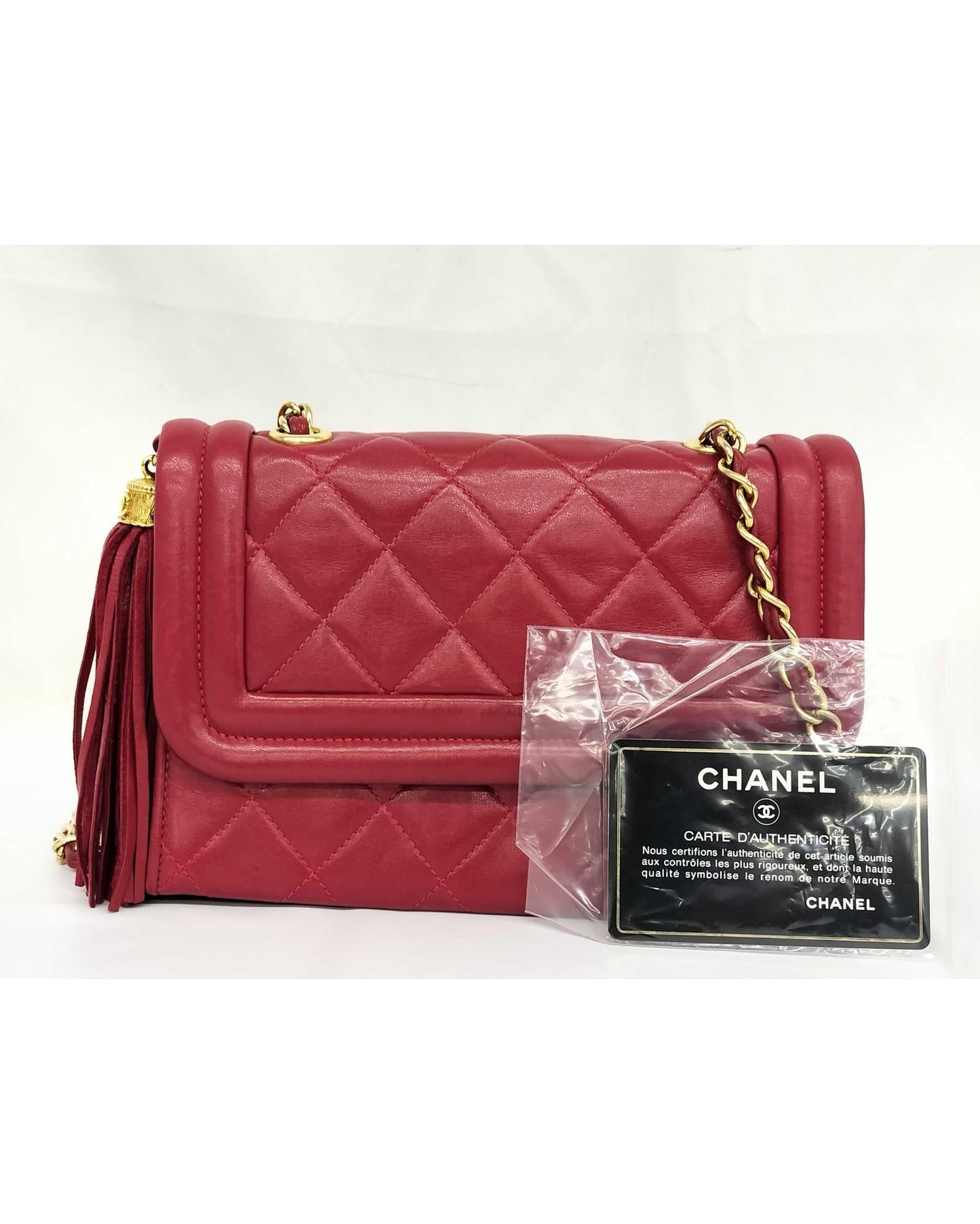 Chanel Fringe Matelasse Chain Shoulder Bag in Leather