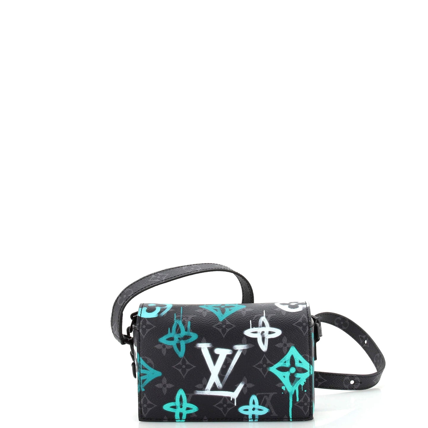 Louis Vuitton Steamer Wearable Wallet Graffiti Monogram Eclipse Canvas