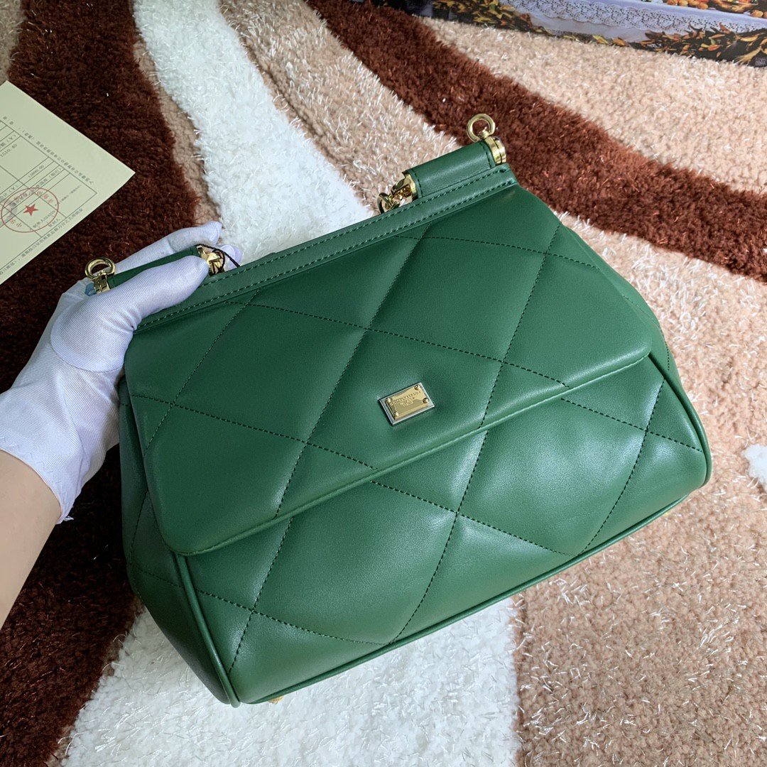 GLAMI MeGLAMIum Sicily Bag In Quilted Green For Women 10.2in/26cm GLAMI