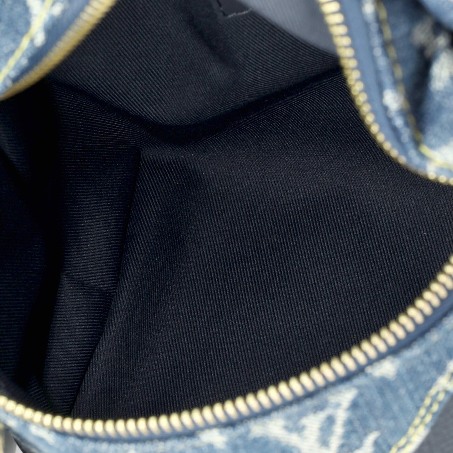 Louis Vuitton Japanese Cruiser Handbag Monogram Denim and Taurillon Leather