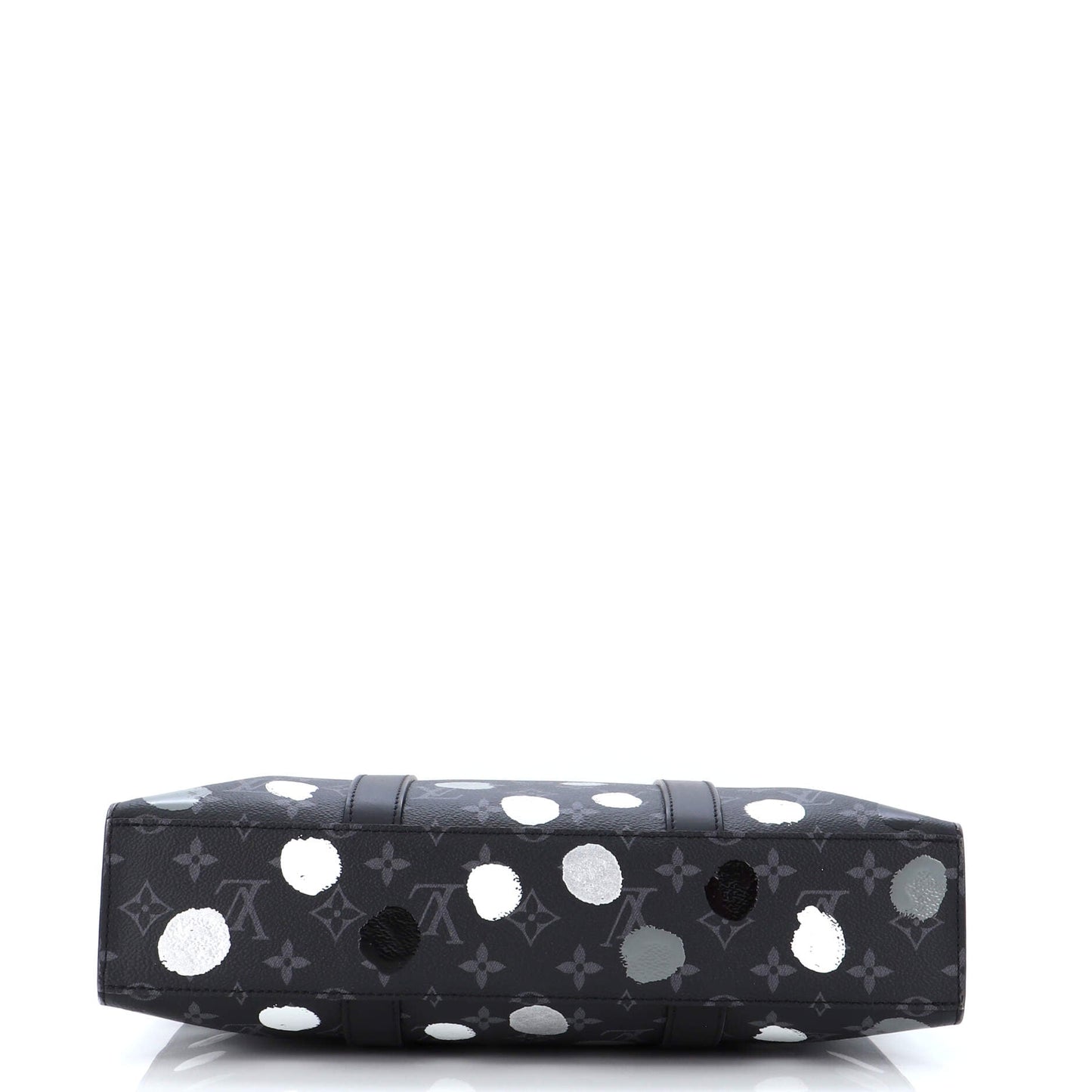 Louis Vuitton Sac Plat Bag Yayoi Kusama Painted Dots Monogram Eclipse Canvas