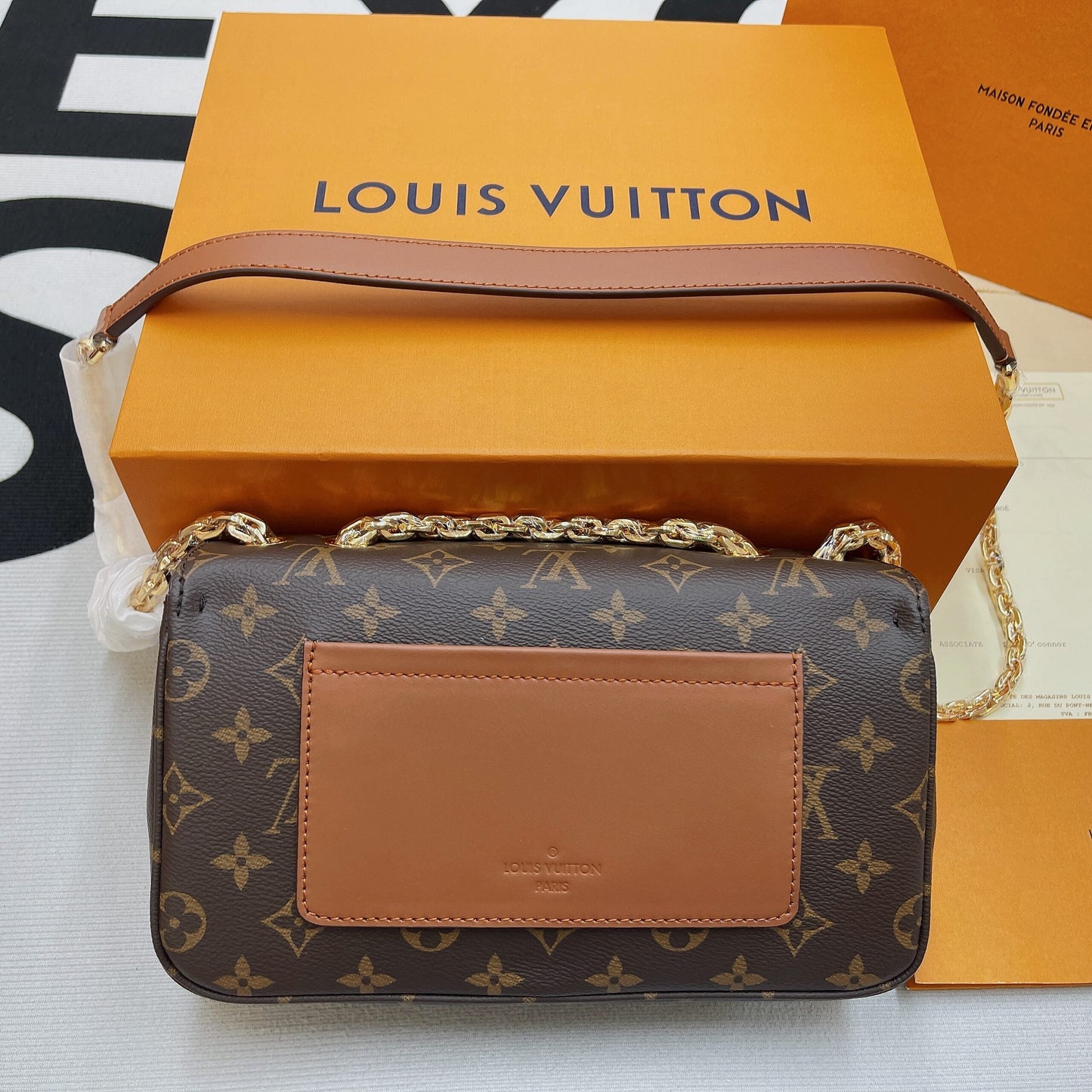 LV MarGLAMIau Monogram Canvas Caramel Brown For Women,  Shoulder and Crossbody Bags 9.6in/24.5cm LV M46127