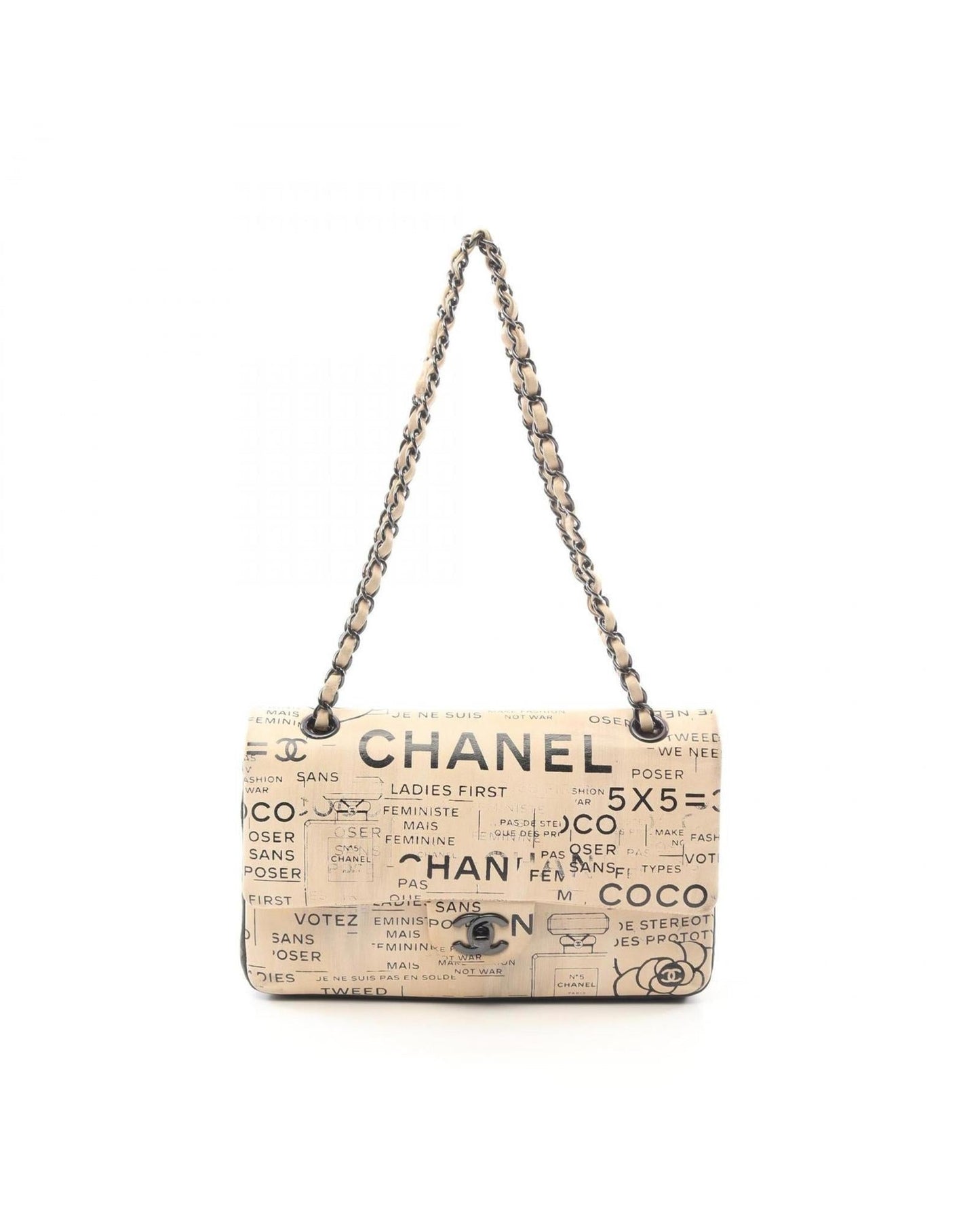 Chanel Chanel Printed Canvas Shoulder Bag