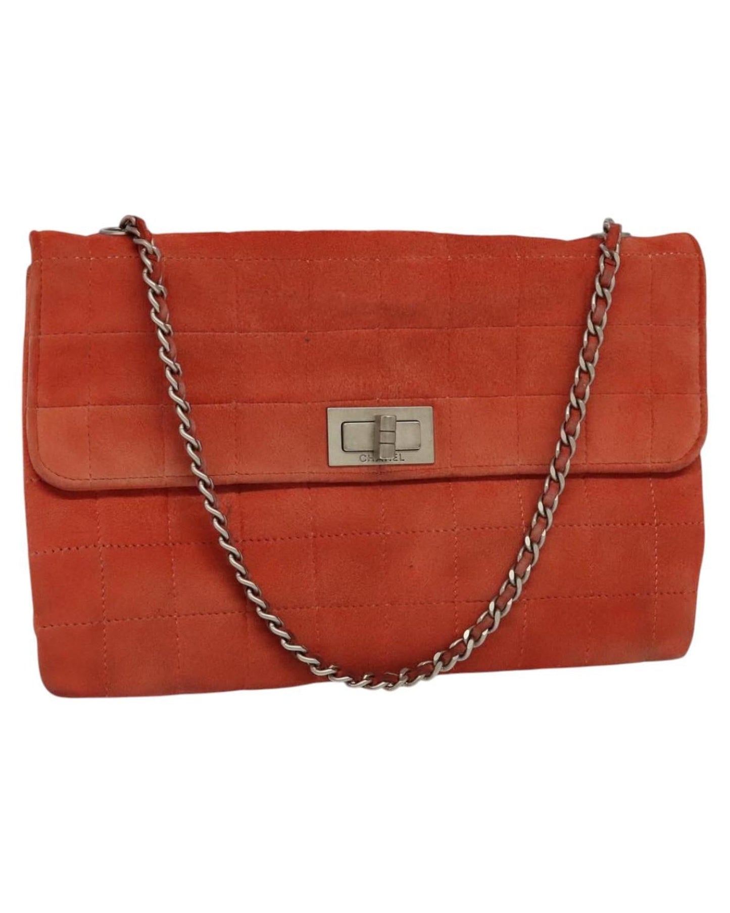 Chanel Quilted Suede Chain Bag