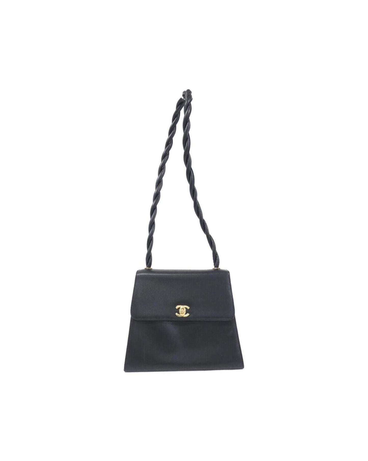 Chanel Twisted Strap Leather Shoulder Bag