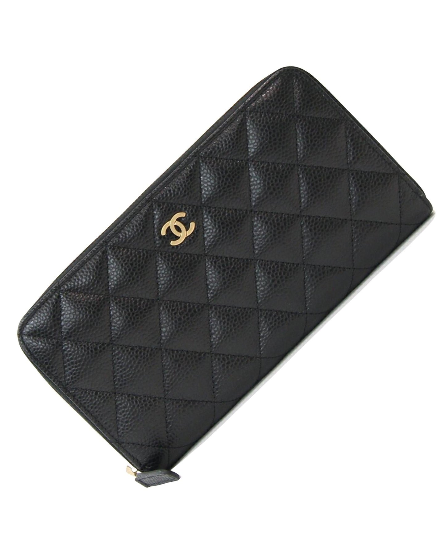 Chanel Quilted Leather Wallet with Box and Dust Bag