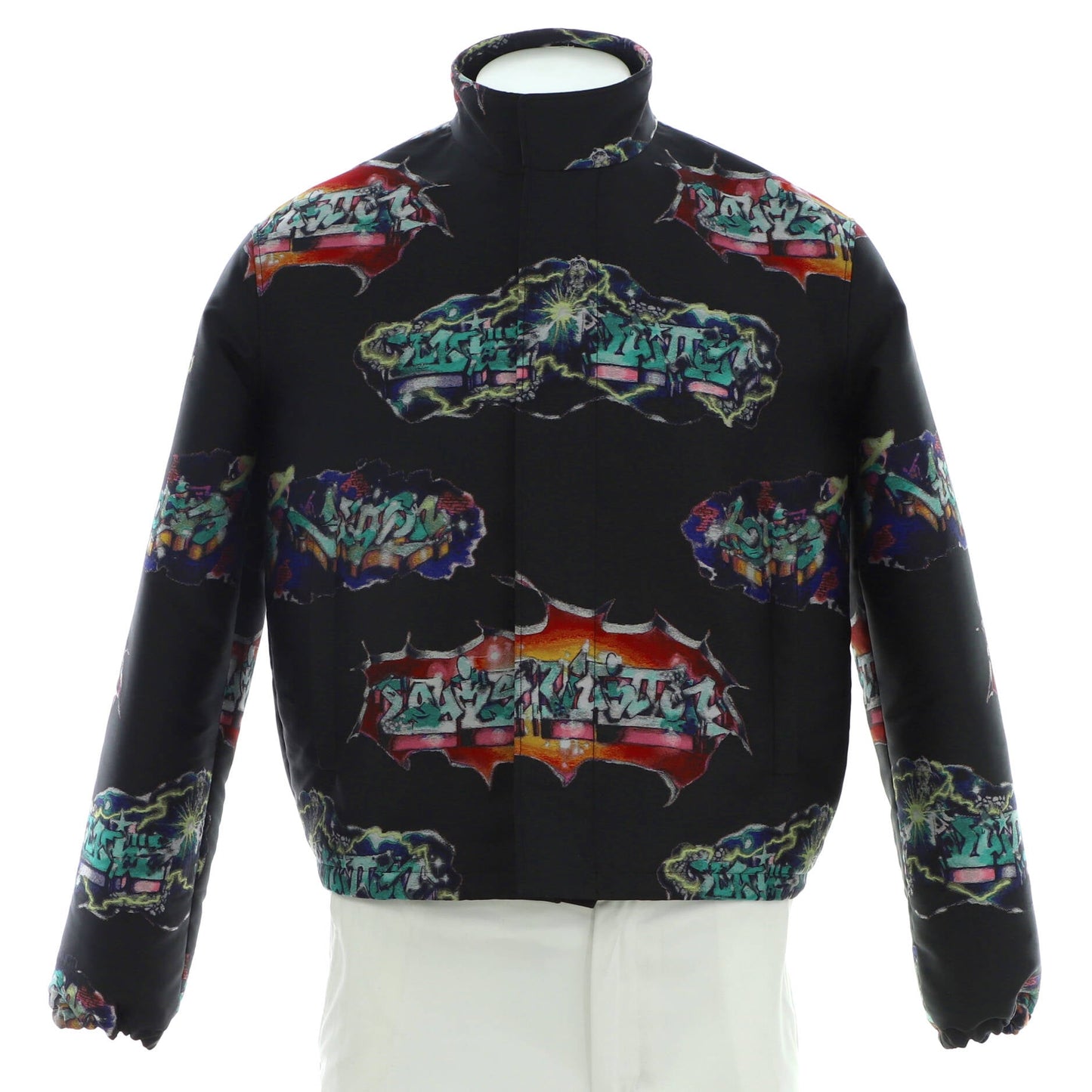 Louis Vuitton Men's Graffiti Logo Blouson Jacket Printed Nylon