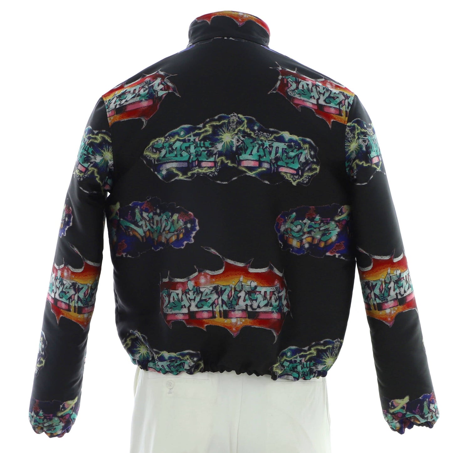 Louis Vuitton Men's Graffiti Logo Blouson Jacket Printed Nylon