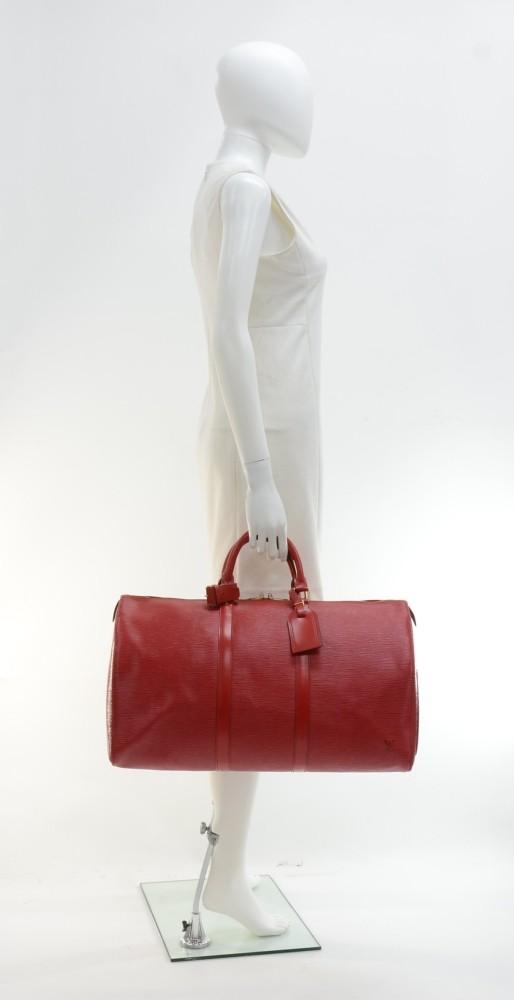 Louis Vuitto Keepall 50 Epi Leather Travel Bag
