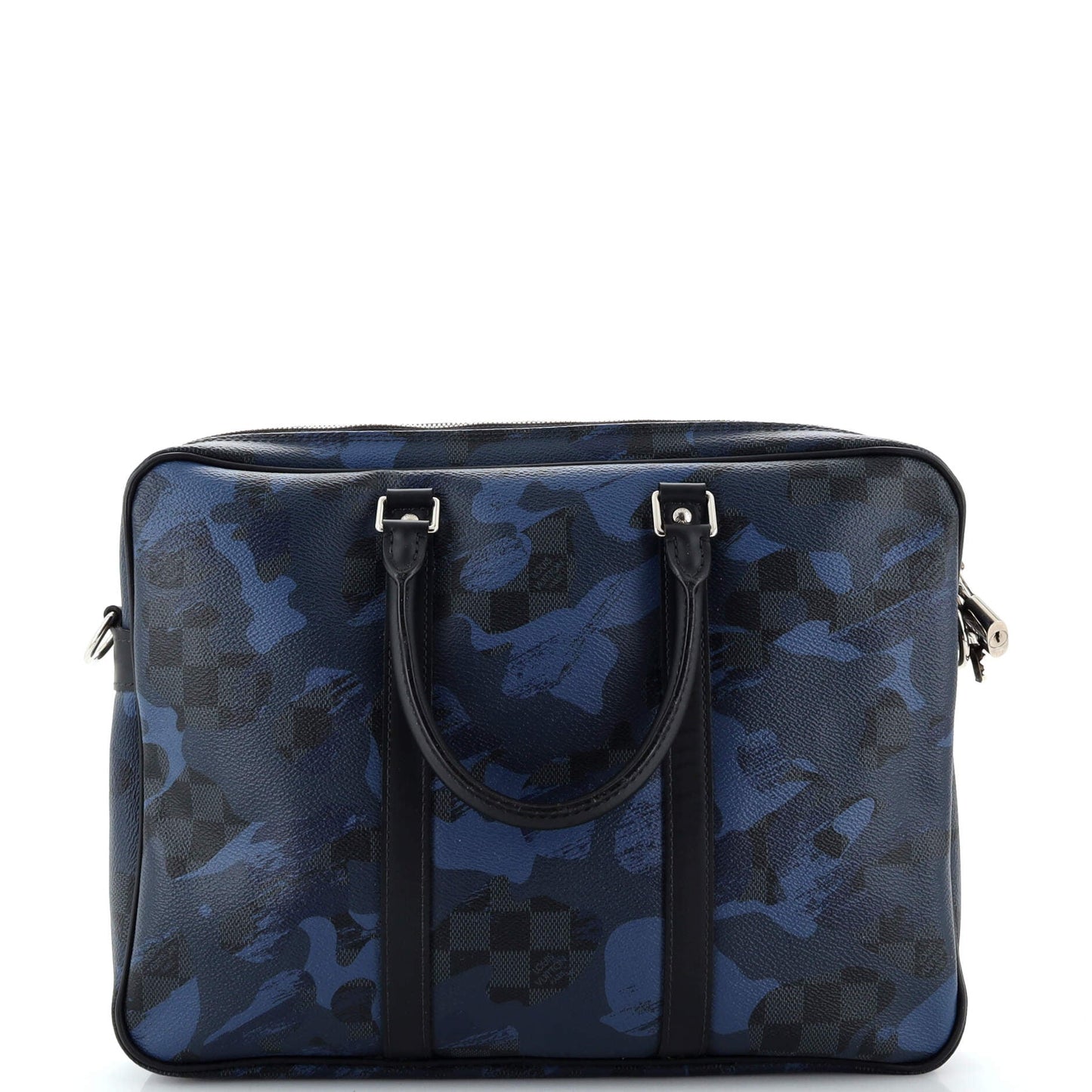 Louis Vuitton Porte-Documents Voyage Briefcase Limited Edition Camouflage Damier Cobalt PM