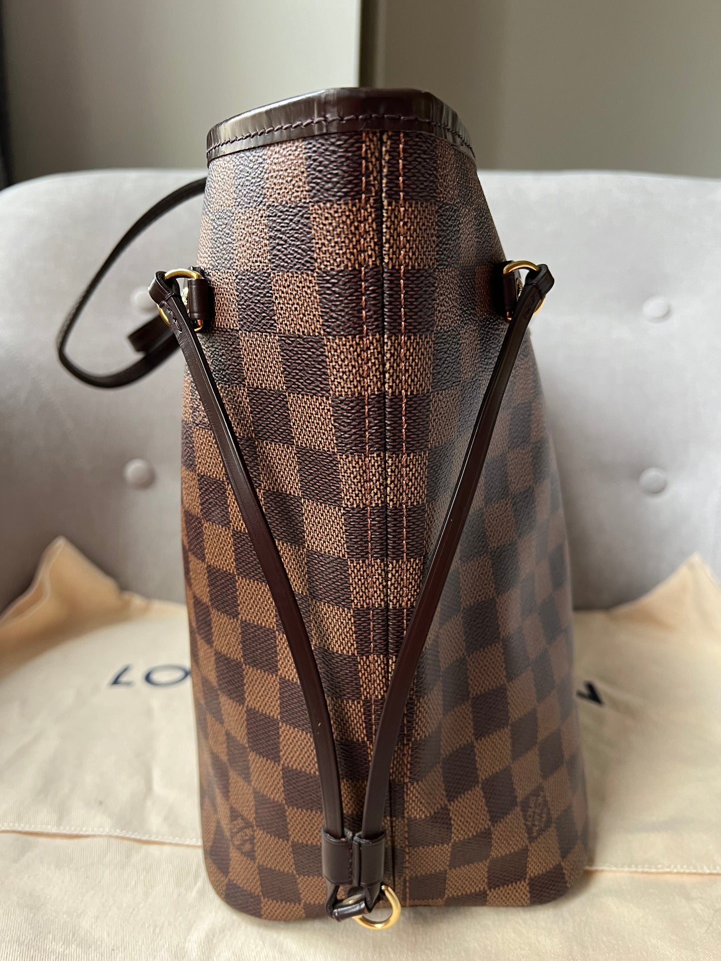 Louis Vuitton Neverfull MM Damier Ebene Cherry Interior (RRP £1,410)