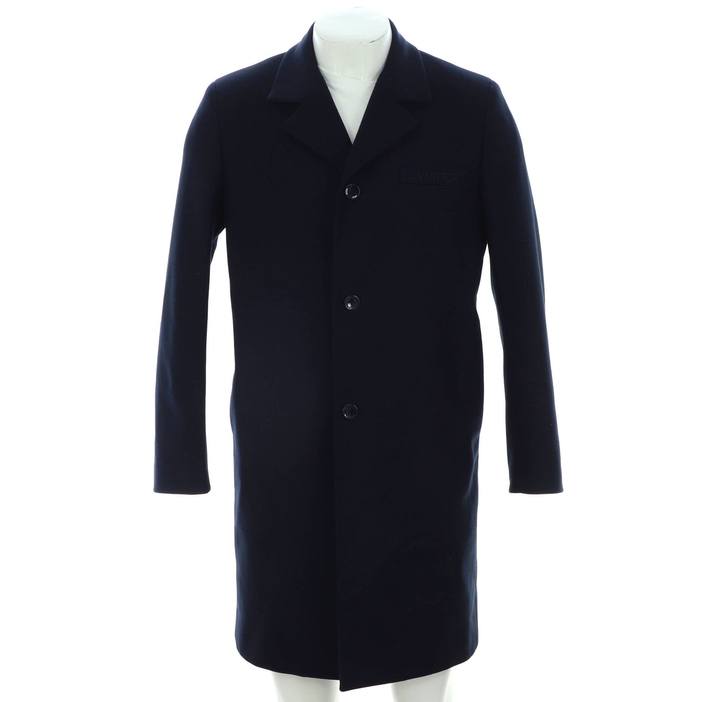 Louis Vuitton Men's Flower Embossed Coat Wool Blend