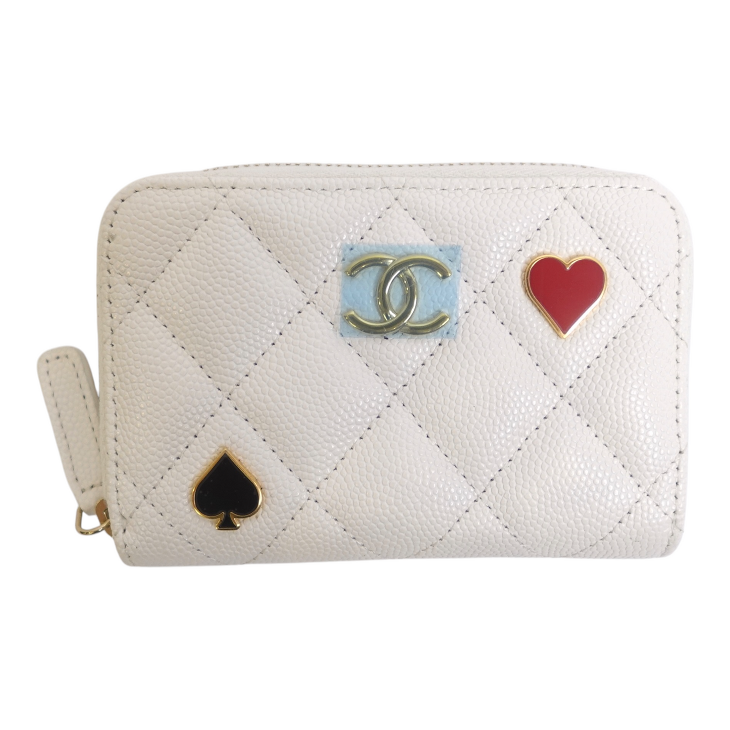Chanel Coco Casino Zip Coin Purse Quilted Caviar