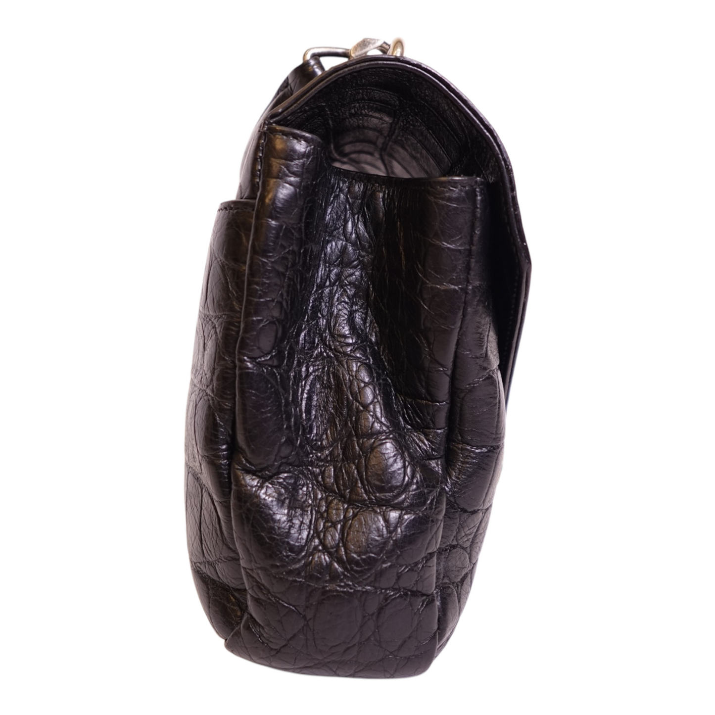 YSL Crocodile Embossed College Bag