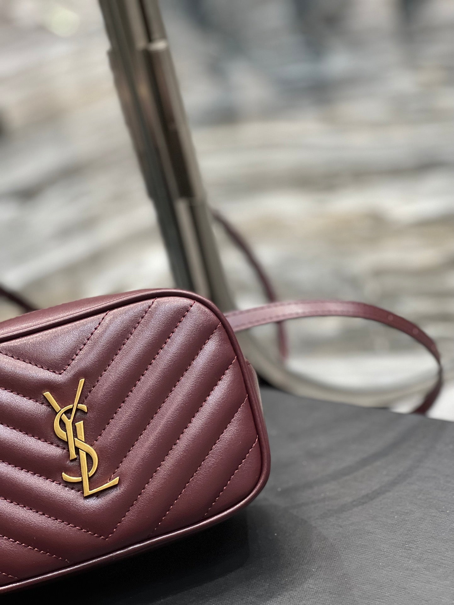 GLAMI Lou Belt Bag Red In MatelassÃƒÂ© Gold Toned Hardware For Women 6.1in/15cm YSL 614031DV7072721