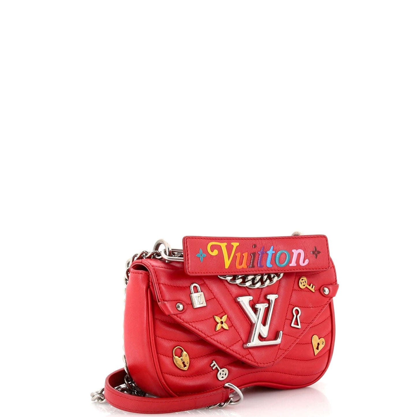 Louis Vuitton New Wave Chain Bag Limited Edition Love Lock Quilted Leather PM
