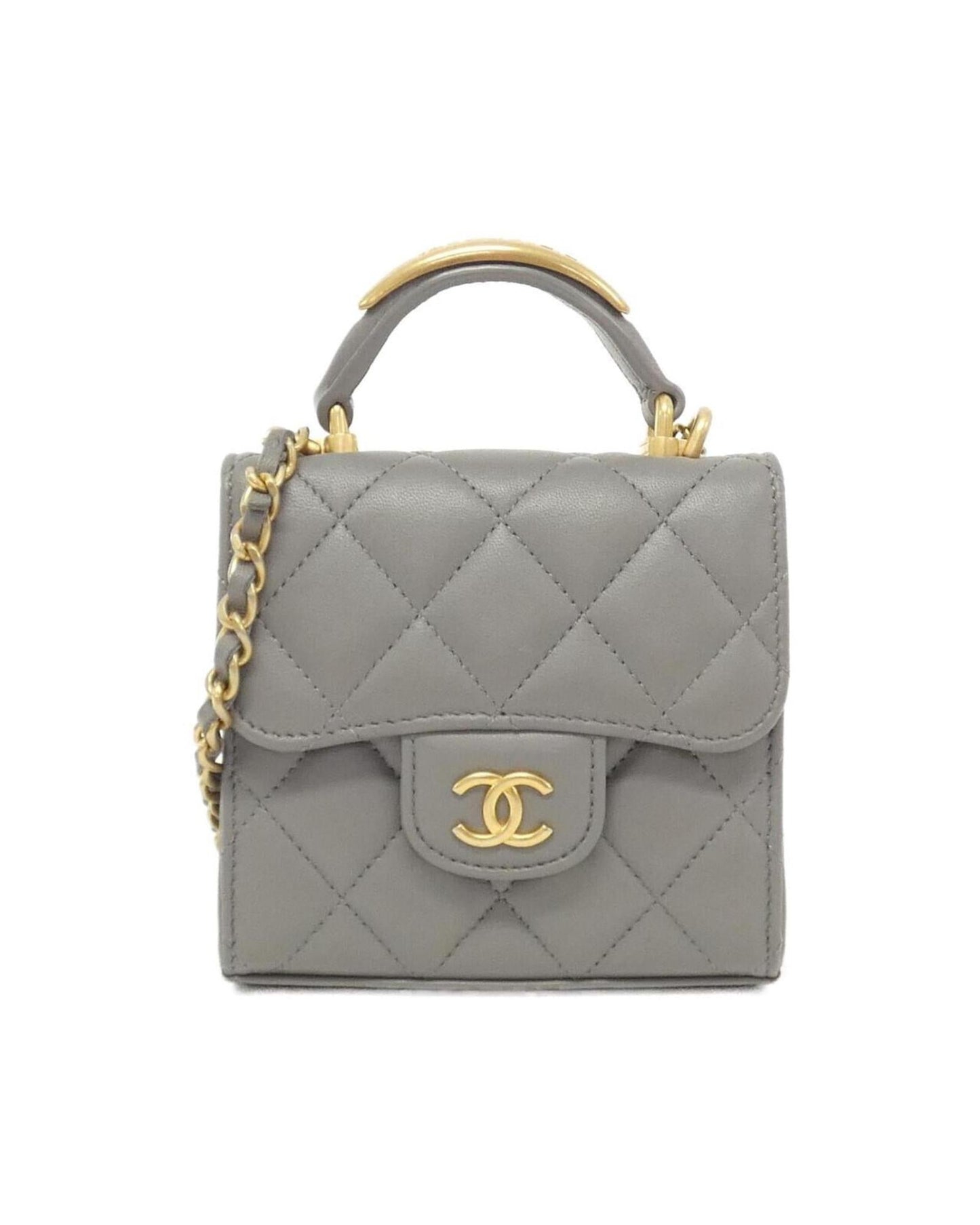 Chanel Leather Handle Bag with Box and Dust Bag